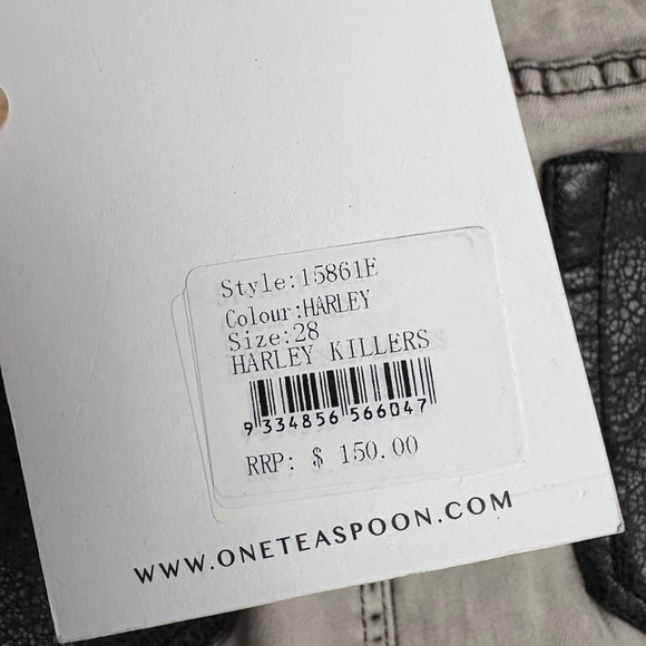 One Teaspoon Harley Killers Jeans Size 28, NWT, Harem Style Cropped Length - Picture 6 of 12